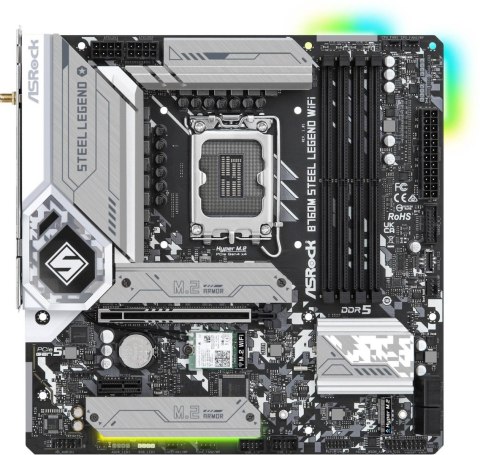 ASRock | B760M Steel Legend WiFi | Rodzina procesora Intel | Gniazdo procesora LGA1700 | DDR5 DIMM | Sloty pamięci 4 | Obsługiwa ASRock | B760M Steel Legend WiFi | Rodzina procesora Intel | Gniazdo procesora LGA1700 | DDR5 DIMM | Sloty pamięci 4 | Obsługiwa