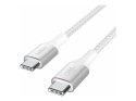 Belkin | Kabel USB-C | Męski | 24 pin USB-C | Męski | Biały | 24 pin USB-C | 2 m