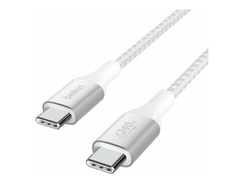 Belkin | Kabel USB-C | Męski | 24 pin USB-C | Męski | Biały | 24 pin USB-C | 2 m Belkin | Kabel USB-C | Męski | 24 pin USB-C | Męski | Biały | 24 pin USB-C | 2 m