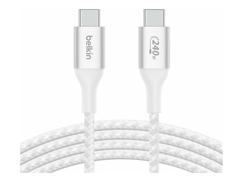 Belkin | Kabel USB-C | Męski | 24 pin USB-C | Męski | Biały | 24 pin USB-C | 2 m Belkin | Kabel USB-C | Męski | 24 pin USB-C | Męski | Biały | 24 pin USB-C | 2 m