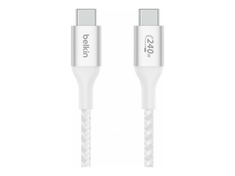 Belkin | Kabel USB-C | Męski | 24 pin USB-C | Męski | Biały | 24 pin USB-C | 2 m Belkin | Kabel USB-C | Męski | 24 pin USB-C | Męski | Biały | 24 pin USB-C | 2 m