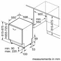 Bosch | Zmywarka | SMV4HAX19E | Do zabudowy | Szerokość 60 cm | Liczba kompletów naczyń 13 | Liczba programów 6 | Klasa efektywn
