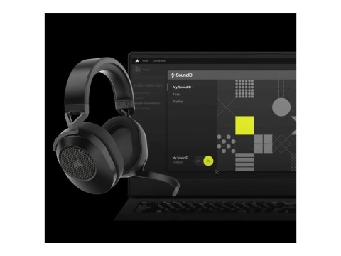 Corsair | HS65 | Słuchawki Gamingowe | Bezprzewodowe | Nauszne | Mikrofon | Bezprzewodowe | Węgiel Corsair | HS65 | Słuchawki Gamingowe | Bezprzewodowe | Nauszne | Mikrofon | Bezprzewodowe | Węgiel