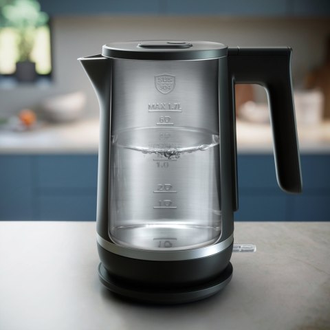 Czajnik dwuścienny Philips | HD9395/90 | Elektryczny | 2200 W | 1,7 L | Stal nierdzewna/Plastik | Podstawa obrotowa 360° | Czarn Czajnik dwuścienny Philips | HD9395/90 | Elektryczny | 2200 W | 1,7 L | Stal nierdzewna/Plastik | Podstawa obrotowa 360° | Czarn