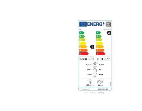 LG | F2DR509S1W | Pralko-suszarka | Klasa energetyczna A | Ładowanie frontowe | Pojemność prania 9 kg | 1200 obr./min | Głębokoś LG | F2DR509S1W | Pralko-suszarka | Klasa energetyczna A | Ładowanie frontowe | Pojemność prania 9 kg | 1200 obr./min | Głębokoś