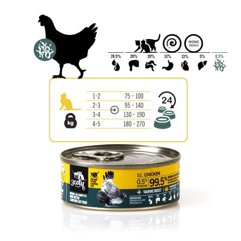 3Coty CHICKEN with Spirulina for Baby Kittens and Feeding Mother Cats 80g 3Coty CHICKEN with Spirulina for Baby Kittens and Feeding Mother Cats 80g