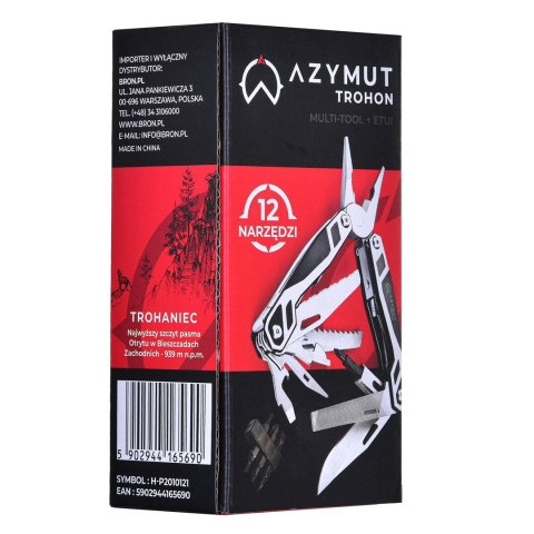 Multitool AZYMUT Trohon - 12 narzędzi +8 bitów +kabura (H-P2010121) Multitool AZYMUT Trohon - 12 narzędzi +8 bitów +kabura (H-P2010121)