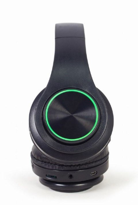 Słuchawki stereo Gembird BHP-LED-01 z efektami świetlnymi LED | Bluetooth | Nauszne | Bezprzewodowe | Czarne Słuchawki stereo Gembird BHP-LED-01 z efektami świetlnymi LED | Bluetooth | Nauszne | Bezprzewodowe | Czarne
