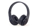 Słuchawki stereo Gembird BHP-LED-01 z efektami świetlnymi LED | Bluetooth | Nauszne | Bezprzewodowe | Czarne