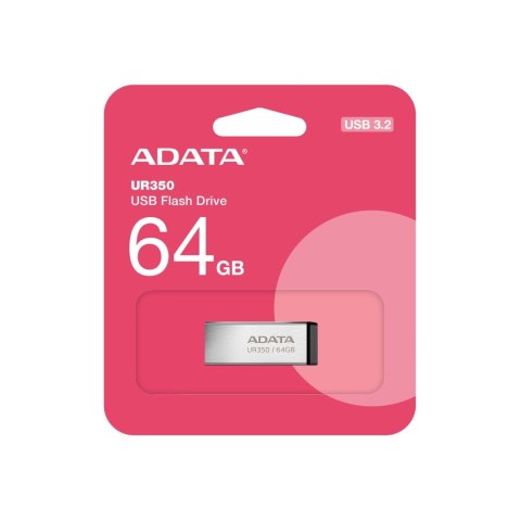 ADATA | Pamięć Masowa USB | UR350 | 64 GB | USB 3.2 Gen1 | Czarny ADATA | Pamięć Masowa USB | UR350 | 64 GB | USB 3.2 Gen1 | Czarny