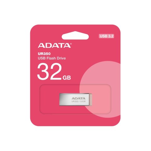 ADATA | Pamięć USB | UR350 | 32 GB | USB 3.2 Gen1 | Brązowy ADATA | Pamięć USB | UR350 | 32 GB | USB 3.2 Gen1 | Brązowy