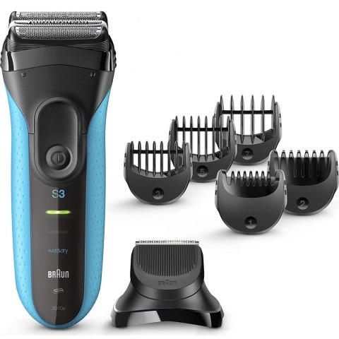 Braun | Golarka z trymerem | Series 3 Shave&Style 3010BT | Czas pracy (maks.) 45 min | Na mokro i sucho | NiMH | Czarny/Niebiesk Braun | Golarka z trymerem | Series 3 Shave&Style 3010BT | Czas pracy (maks.) 45 min | Na mokro i sucho | NiMH | Czarny/Niebiesk