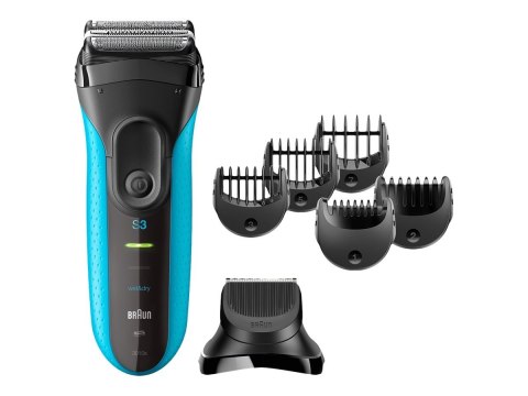 Braun | Golarka z trymerem | Series 3 Shave&Style 3010BT | Czas pracy (maks.) 45 min | Na mokro i sucho | NiMH | Czarny/Niebiesk Braun | Golarka z trymerem | Series 3 Shave&Style 3010BT | Czas pracy (maks.) 45 min | Na mokro i sucho | NiMH | Czarny/Niebiesk