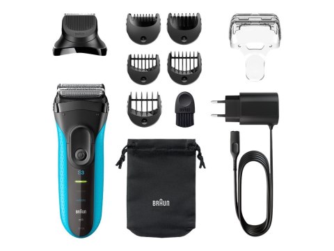 Braun | Golarka z trymerem | Series 3 Shave&Style 3010BT | Czas pracy (maks.) 45 min | Na mokro i sucho | NiMH | Czarny/Niebiesk Braun | Golarka z trymerem | Series 3 Shave&Style 3010BT | Czas pracy (maks.) 45 min | Na mokro i sucho | NiMH | Czarny/Niebiesk
