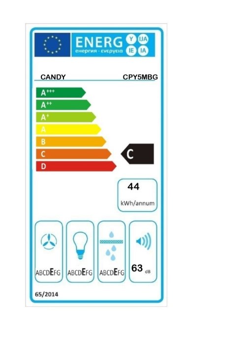 Candy | Okap | CPY5MBG | Okap | Klasa efektywności energetycznej C | Szerokość 52 cm | 298 m³/h | Sterowanie mechaniczne | LED | Candy | Okap | CPY5MBG | Okap | Klasa efektywności energetycznej C | Szerokość 52 cm | 298 m³/h | Sterowanie mechaniczne | LED |