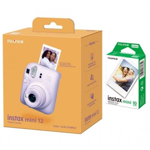 Fujifilm | Aparat Instax Mini 12 + Instax Mini Glossy (10pl) | Lilac Purple | 800 Fujifilm | Aparat Instax Mini 12 + Instax Mini Glossy (10pl) | Lilac Purple | 800