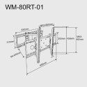 Gembird | Uchwyt ścienny | Stały | 37-80 " | Maksymalna waga (udźwig) 60 kg | Czarny