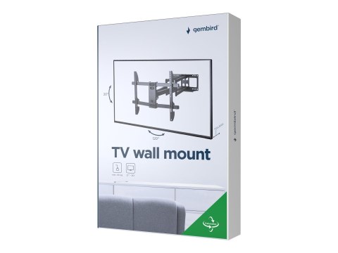 Gembird | Uchwyt ścienny | Stały | 37-80 " | Maksymalna waga (udźwig) 60 kg | Czarny Gembird | Uchwyt ścienny | Stały | 37-80 " | Maksymalna waga (udźwig) 60 kg | Czarny