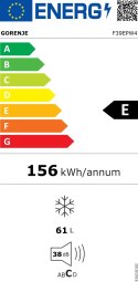 Gorenje | Freezer | F39EPW4 | Energy efficiency class E | Upright | Free standing | Height 84.2 cm | White