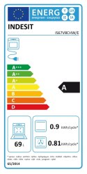 INDESIT | Cooker | IS67V8CHW/E | Hob type Vitroceramic | Oven type Electric | White | Width 60 cm | Grilling | Depth 60 cm | 69