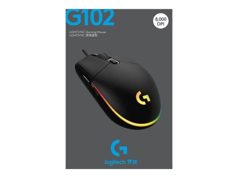 Logitech | Gaming Mouse | G102 LIGHTSYNC | Przewodowa | USB | Czarna Logitech | Gaming Mouse | G102 LIGHTSYNC | Przewodowa | USB | Czarna