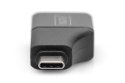 Męski przewód USB-C na żeńskie HDMI, 24-pinowy czarny Digitus, typ A.