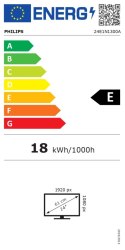 Philips 24E1N1300A/00 | 24 " | IPS | 16:9 | 100 Hz | 4 ms | 1920 x 1080 pixels | 250 cd/m² | HDMI ports quantity 1