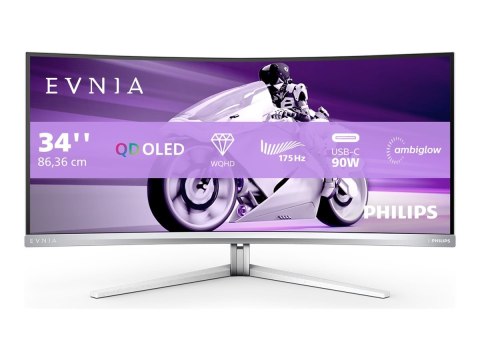 Philips | Curved Gaming Monitor | 34M2C8600/00 | 34 " | LED | WQHD | 21:9 | 100 Hz | 0,03 ms | 3440 x 1440 | 450 cd/m² | Porty H Philips | Curved Gaming Monitor | 34M2C8600/00 | 34 " | LED | WQHD | 21:9 | 100 Hz | 0,03 ms | 3440 x 1440 | 450 cd/m² | Porty H