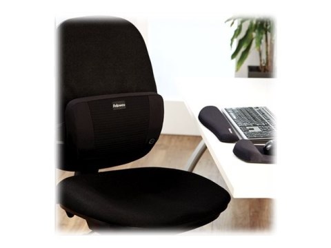 Podkładka pod mysz Fellowes z podparciem pod nadgarstek PlushTouch, kolor czarny Podkładka pod mysz Fellowes z podparciem pod nadgarstek PlushTouch, kolor czarny