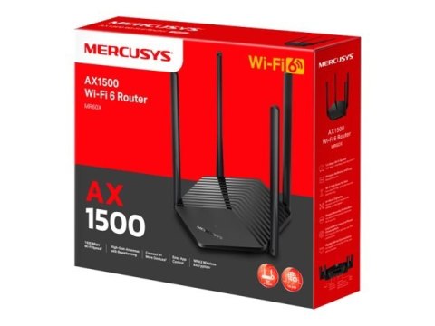 Router AX1500 WiFi 6 | MR60X | 802.11ax | 1201+300 Mbit/s | 10/100/1000 Mbit/s | Porty Ethernet LAN (RJ-45) 2 | Obsługa sieci me Router AX1500 WiFi 6 | MR60X | 802.11ax | 1201+300 Mbit/s | 10/100/1000 Mbit/s | Porty Ethernet LAN (RJ-45) 2 | Obsługa sieci me