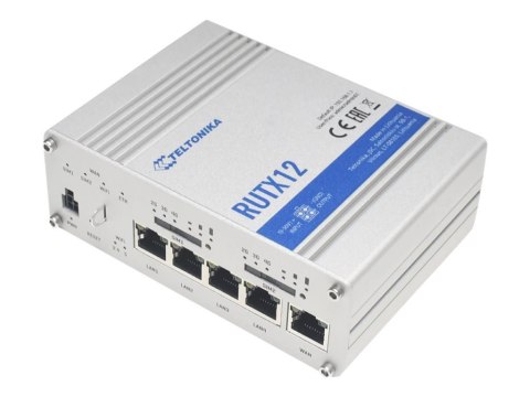 Router Dual LTE Cat 6 | RUTX12 | 802.11ac | 867 Mbit/s | 10/100/1000 Mbit/s | Porty Ethernet LAN (RJ-45) 4 | Obsługa sieci Nie | Router Dual LTE Cat 6 | RUTX12 | 802.11ac | 867 Mbit/s | 10/100/1000 Mbit/s | Porty Ethernet LAN (RJ-45) 4 | Obsługa sieci Nie |