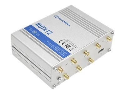 Router Dual LTE Cat 6 | RUTX12 | 802.11ac | 867 Mbit/s | 10/100/1000 Mbit/s | Porty Ethernet LAN (RJ-45) 4 | Obsługa sieci Nie | Router Dual LTE Cat 6 | RUTX12 | 802.11ac | 867 Mbit/s | 10/100/1000 Mbit/s | Porty Ethernet LAN (RJ-45) 4 | Obsługa sieci Nie |