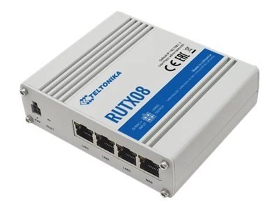 Router przemysłowy | RUTX08 | Brak Wi-Fi | 10/100/1000 Mbit/s | Porty Ethernet LAN (RJ-45) 4 | Obsługa sieci mesh Nie | MU-MiMO Router przemysłowy | RUTX08 | Brak Wi-Fi | 10/100/1000 Mbit/s | Porty Ethernet LAN (RJ-45) 4 | Obsługa sieci mesh Nie | MU-MiMO