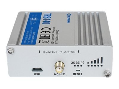 Teltonika TRB140 Router LTE: Brak WiFi, 4G, SIM, port Ethernet, Micro USB | Router LTE | TRB140 | Brak Wi-Fi | 10/100/1000 Mbit/ Teltonika TRB140 Router LTE: Brak WiFi, 4G, SIM, port Ethernet, Micro USB | Router LTE | TRB140 | Brak Wi-Fi | 10/100/1000 Mbit/