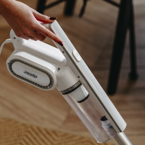 Adler | Vertical Cyclone Vacuum Cleaner | MS 7058 | Corded operating | 400 W | 220-240 V | Operating radius 8.35 m | White Adler | Vertical Cyclone Vacuum Cleaner | MS 7058 | Corded operating | 400 W | 220-240 V | Operating radius 8.35 m | White