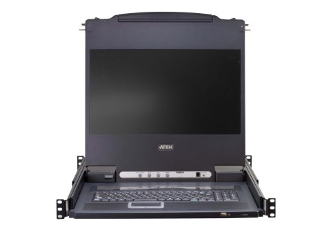 Aten | 8-portowy przełącznik KVM PS/2-USB VGA 17" LCD z portem Daisy-Chain i obsługą urządzeń peryferyjnych USB | CL5708M Aten | 8-portowy przełącznik KVM PS/2-USB VGA 17" LCD z portem Daisy-Chain i obsługą urządzeń peryferyjnych USB | CL5708M