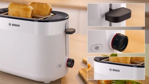 Bosch Compact Toaster | TAT2M121 MyMoment | Power 950 W | Number of slots 2 | Housing material Plastic | White Bosch Compact Toaster | TAT2M121 MyMoment | Power 950 W | Number of slots 2 | Housing material Plastic | White