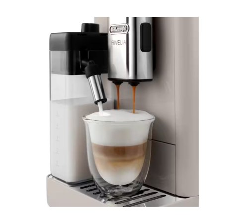 Delonghi | Coffee Maker | EXAM440.55.BG Rivelia | Pump pressure 19 bar | Built-in milk frother | Automatic | 1450 W | Sand Beige Delonghi | Coffee Maker | EXAM440.55.BG Rivelia | Pump pressure 19 bar | Built-in milk frother | Automatic | 1450 W | Sand Beige