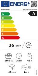 Whirlpool Washing machine | W8 09AD SILENCE EE | Energy efficiency class A | Front loading | Washing capacity 10 kg | 1400 RPM |