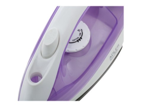 Iron | Adler | AD 5019 | With cord | 1600 W | Water tank capacity 100 ml | Continuous steam 10 g/min | Violet/White Iron | Adler | AD 5019 | With cord | 1600 W | Water tank capacity 100 ml | Continuous steam 10 g/min | Violet/White