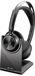 Poly Zestaw słuchawkowy Voyager Focus 2 z certyfikatem Microsoft Teams USB-C-C + przejściówka USB-C/A + podstawka ładująca 9T9J6