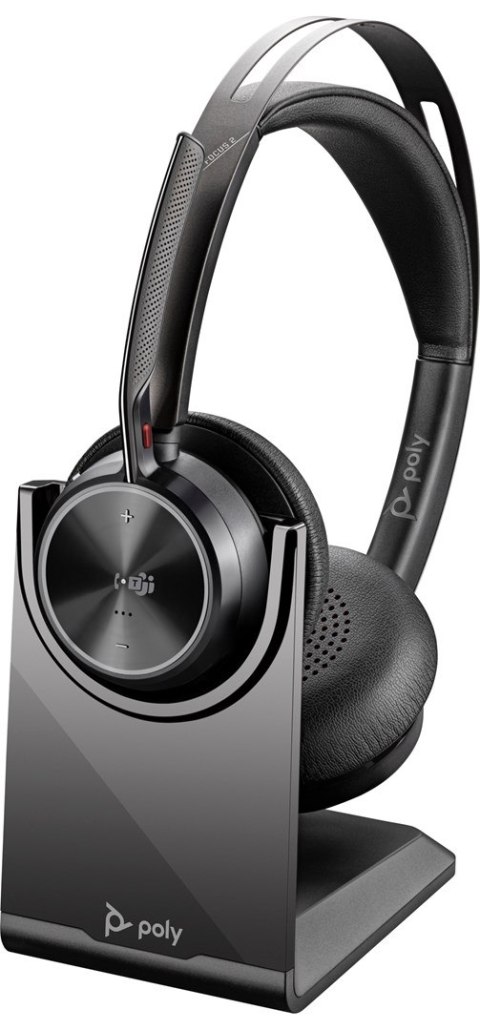 Poly Zestaw słuchawkowy Voyager Focus 2 z certyfikatem Microsoft Teams USB-C-C + przejściówka USB-C/A + podstawka ładująca 9T9J6 Poly Zestaw słuchawkowy Voyager Focus 2 z certyfikatem Microsoft Teams USB-C-C + przejściówka USB-C/A + podstawka ładująca 9T9J6