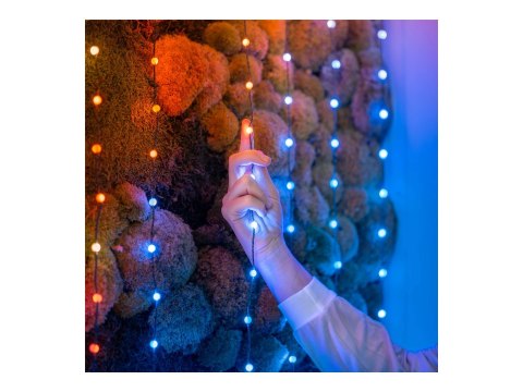 Twinkly Candies 200 Pearl-shaped RGB LEDs, Green Wire, USB-C|Twinkly Twinkly Candies 200 Pearl-shaped RGB LEDs, Green Wire, USB-C|Twinkly