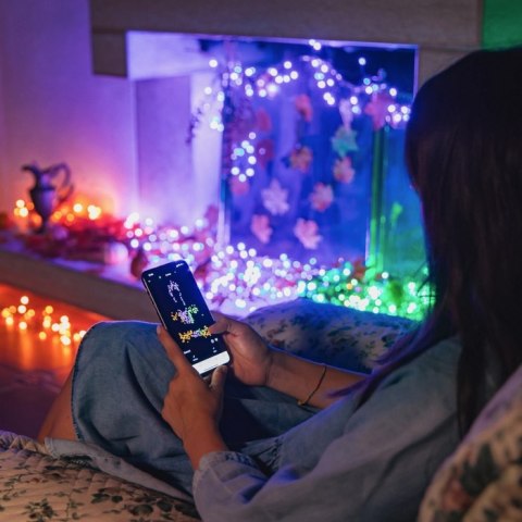 Twinkly|Strings Smart LED Lights 400 RGBW (Multicolor + White), 32m, czarny przewód|RGBW - 16M+ kolorów + Ciepła biel Twinkly|Strings Smart LED Lights 400 RGBW (Multicolor + White), 32m, czarny przewód|RGBW - 16M+ kolorów + Ciepła biel