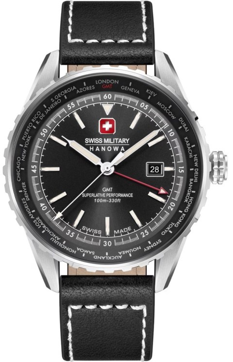 Zegarek Męski SWISS MILITARY HANOWA Afterburn GMT SMWGB0003201 + BOX Zegarek Męski SWISS MILITARY HANOWA Afterburn GMT SMWGB0003201 + BOX