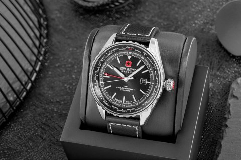 Zegarek Męski SWISS MILITARY HANOWA Afterburn GMT SMWGB0003201 + BOX Zegarek Męski SWISS MILITARY HANOWA Afterburn GMT SMWGB0003201 + BOX
