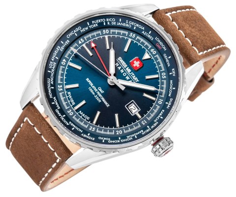 Zegarek Męski SWISS MILITARY HANOWA Afterburn GMT SMWGB0003202 + BOX Zegarek Męski SWISS MILITARY HANOWA Afterburn GMT SMWGB0003202 + BOX