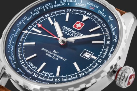 Zegarek Męski SWISS MILITARY HANOWA Afterburn GMT SMWGB0003202 + BOX Zegarek Męski SWISS MILITARY HANOWA Afterburn GMT SMWGB0003202 + BOX
