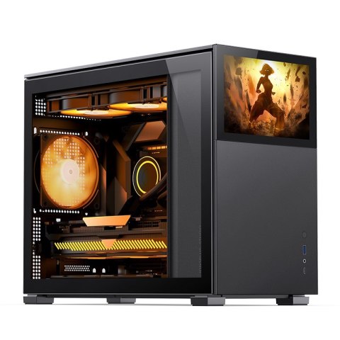 Obudowa Jonsbo D31 Screen Micro-ATX, Szkło Hartowane - czarna
