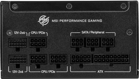 Zasilacz MSI MPG A1250GS 1250W PCIE5 80+ Gold ATX 3.1 Zasilacz MSI MPG A1250GS 1250W PCIE5 80+ Gold ATX 3.1